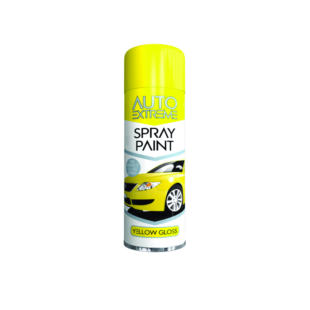 Auto Yellow Gloss 250ml for Car Wood Metal Plastic - Birtania Ltd.